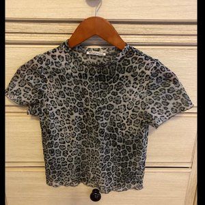 Leopard Cheetah XS Reformation Mesh top
